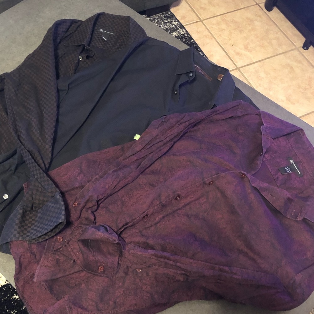 x3 Men’s Large Long-Sleeve Dress Shirt Lot
